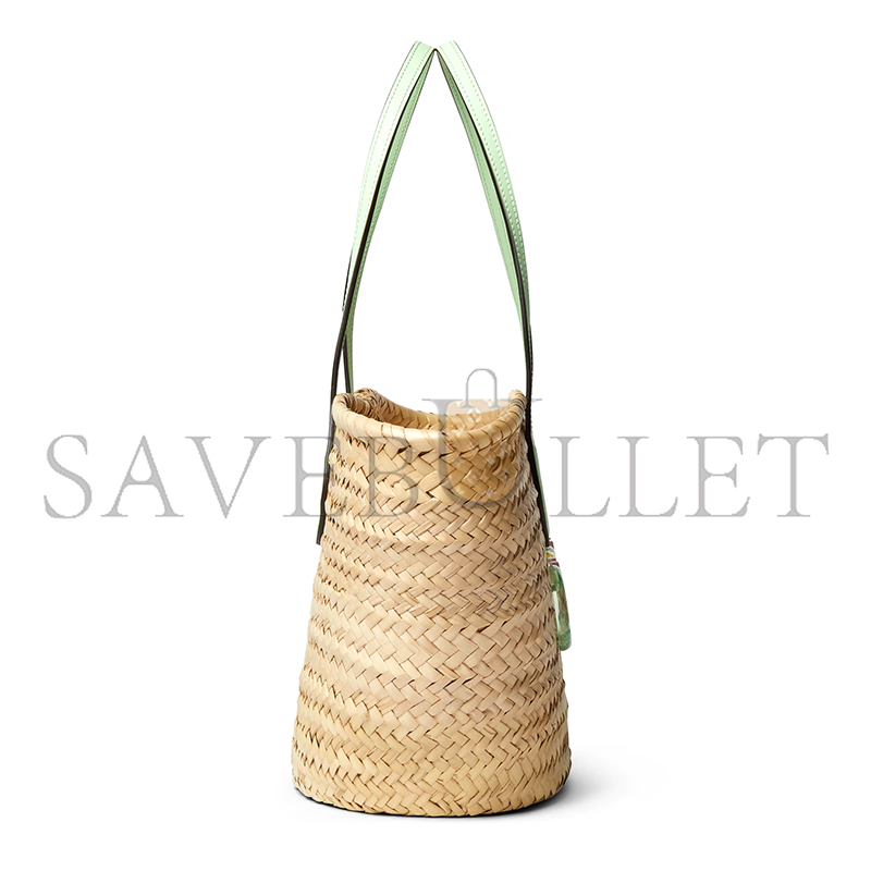G*u*i small straw tote with G*u*i logo 779524 (26*22.5*18cm)
